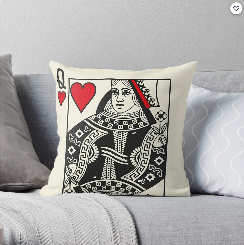 Screenshot 2023-03-22 at 23-27-38 The Queen Throw Pillow by Nuclearhobo